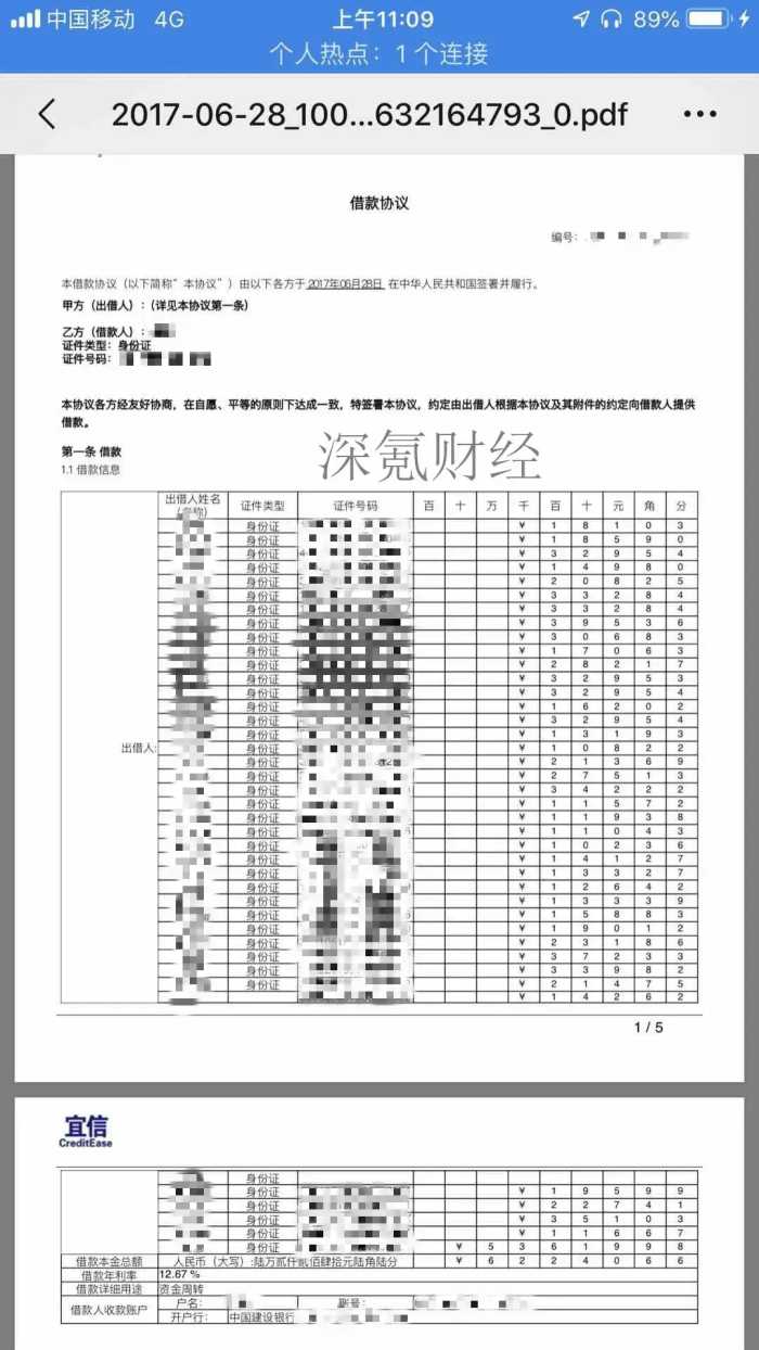 宜信借款合同曝光：年利率高达45.13%